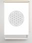 Preview: Rollo Blume des Lebens grau blanco  - Sichtschutz Extartiqe
